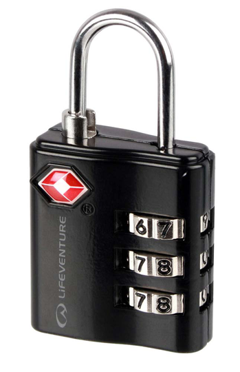 TSA kodlås till väskor, TSA COMBI LOCK BLACK, LV9714