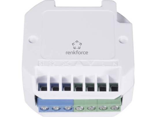 RS2W SY-RS2W-R3 Blindaktuator Funk/Trådløs Planforsænket 1 kanals Afbryderstyrke (maks.): 500 W Rækkevidde (max. i frit terræn): 150 m