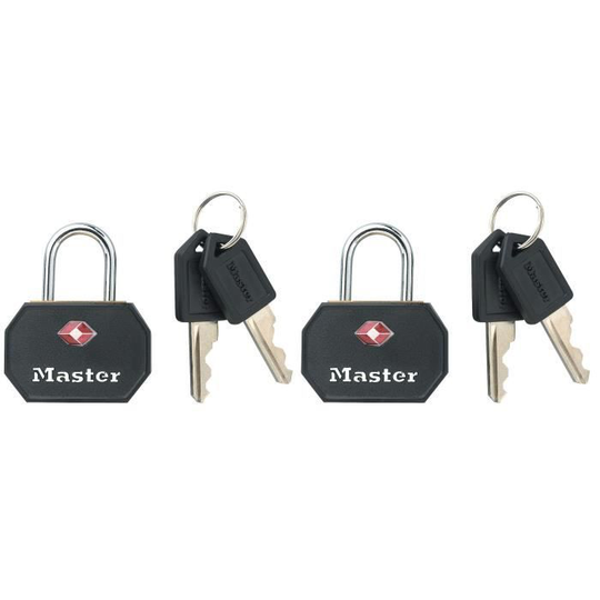 MASTERLOCK Set med 2 hänglås 30mm ABS plastskydd