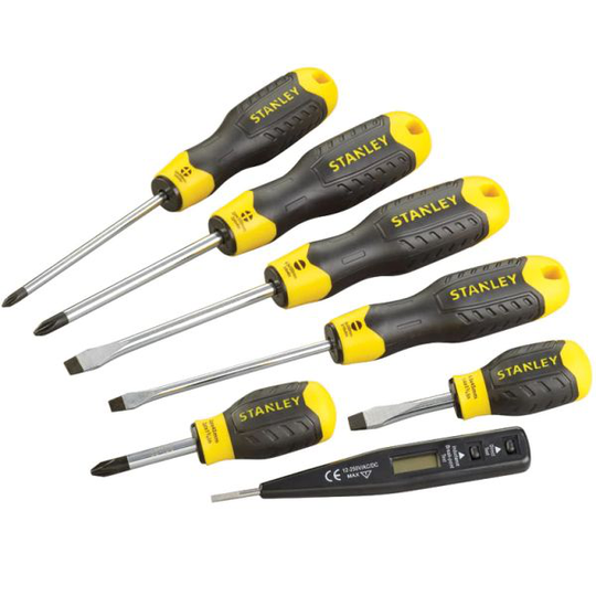 STANLEY 0-65-009 Cushion Grip Skruvmejselsats 6 st