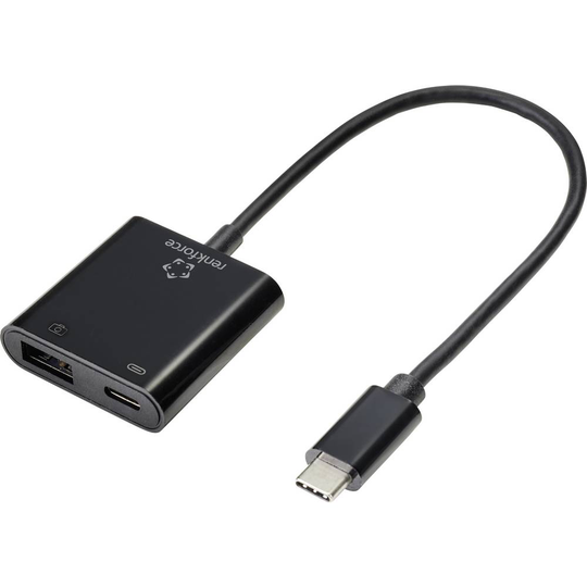 Renkforce USB-C™ Adapter [1x USB-C® hane - 1x USB-C® hona (Power Delivery) , USB 3.2 Gen 1 A hona (USB 3.0)] RF-4780818