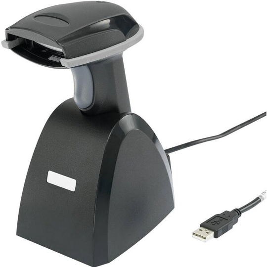 Renkforce iLS6300BQ 1MB USB-Kit Stregkodescanner Bluetooth® 1D Laser Sort Håndscanner Bluetooth®, USB