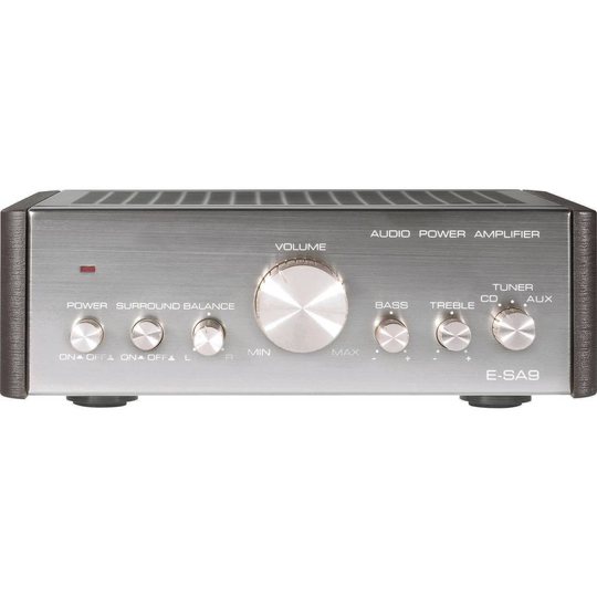 Renkforce E-SA9 Stereoförstärkare 2 x 12 W Silver (metallic), Mörkbrun