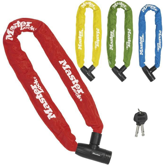 MASTER LOCK Cykellåskedja [nyckel] - Perfekt för cyklar, elcyklar, ATV och andra