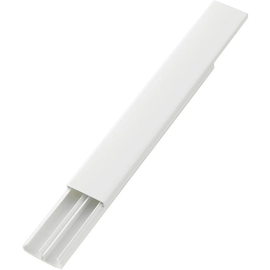 Sygonix SY-5045582 Kanal för kabeldragning (L x B x H) 2 m x 30 mm x 11.2 mm 1 st Vit