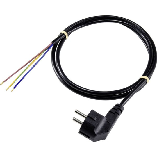 Sygonix SY-5043466 Strøm Tilslutningskabel Sort 5.00 m