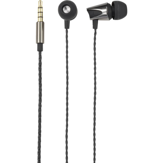 Renkforce In Ear hörlurar In-ear Headset Svart (metallic)
