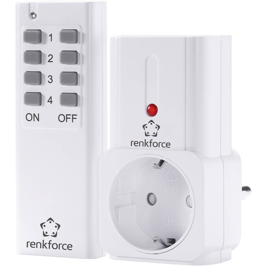 Renkforce 1208455 Set med vägguttag 2 delar Inomhus 2000 W