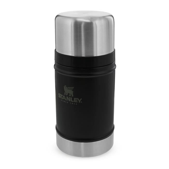 Klassisk legendarisk matburk - 0,7L / 24OZ - Mattsvart - "Stanley