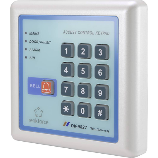 Renkforce 1582598 Digital kodlås Ytmontering Set 12 V IP65 med upplyst knappsats