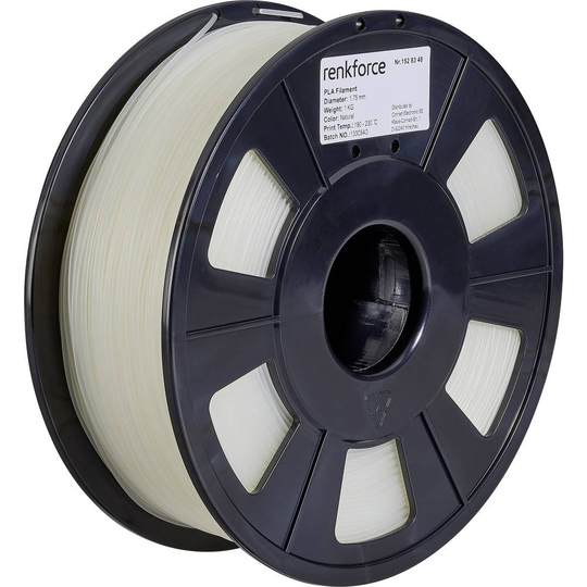 Renkforce RF-4511200 3D-skrivare Filament PLA-plast 1.75 mm Transparent 1000 g