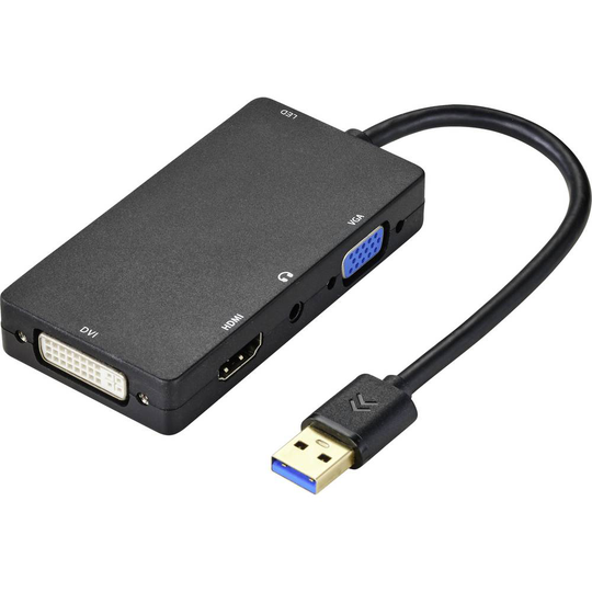 Renkforce Externt grafikkort HDMI, DVI, VGA