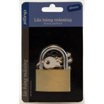 HTM Hemmet Lås Hänglås mässing Duga 40mm