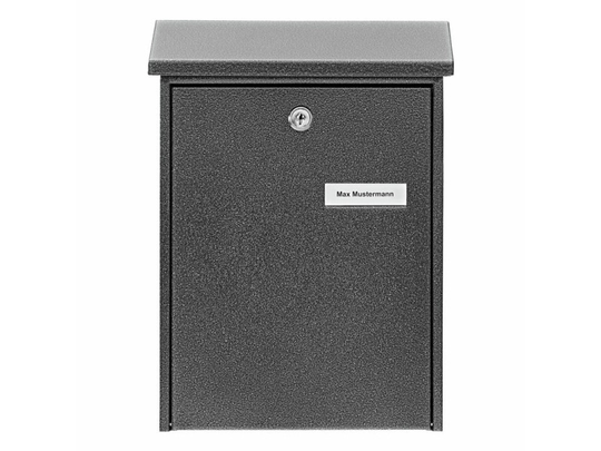 BURG-WÄCHTER Daily 5861 E, Vægmonteret postkasse, Stål, Grå, Lodret, Nøgle, 1 stk