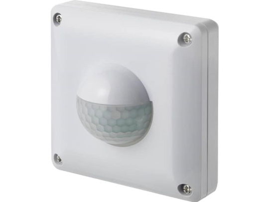 Sygonix SY-4755364 Vægbevægelsessensor Væg, Planforsænket 190 ° Triac Hvid IP65