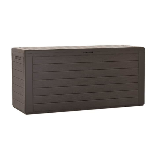Prosperplast Låsbar trädgårdslåda umbra 280L Woodebox