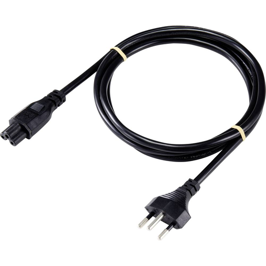 Sygonix SY-5042688 Laptop Strömsladd Svart 1.80 m