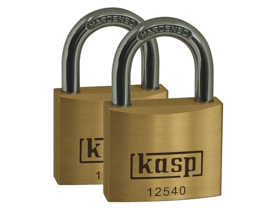 Kasp K12520D2 Hængelås 20 mm Identiske Gyldengul Nøglelås