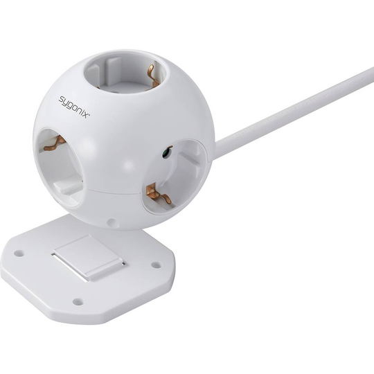 Sygonix SY-4535062 Kontaktkub Vit Skyddskontakt