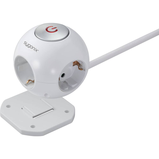 Sygonix SY-4535064 Kontaktkub Vit Skyddskontakt
