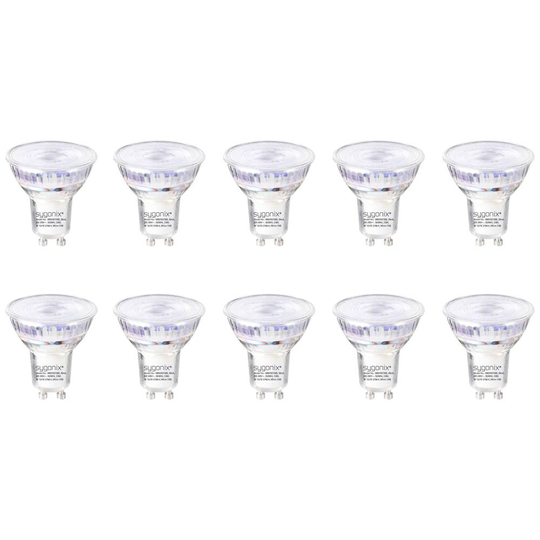 Sygonix LED N/A N/A 3.6 W = 50 W Varmvit (Ø x H) 50 mm x 54 mm ej dimbar 10 st