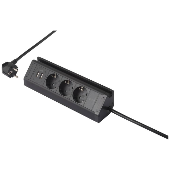 Sygonix SY-5083156 Bordskontaktdosa Svart Skyddskontakt