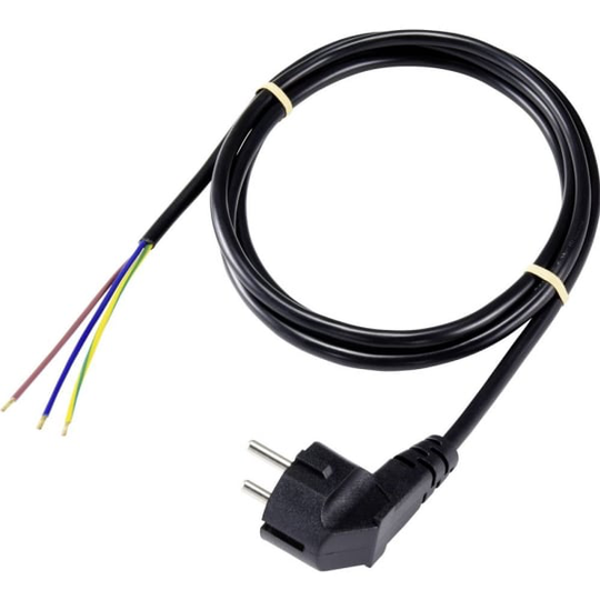 Sygonix SY-5043478 Strøm Tilslutningskabel Sort 2.00 m