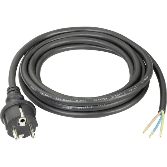 Sygonix SY-5045576 Ström Anslutningskabel Svart 3.00 m