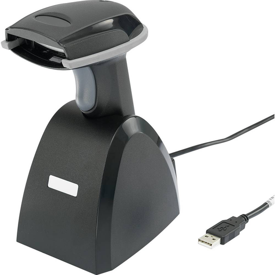 Renkforce LS6300BU USB-Kit Streckkodsskanner Bluetooth® 1D Laser Svart Hand-skanner Bluetooth, USB
