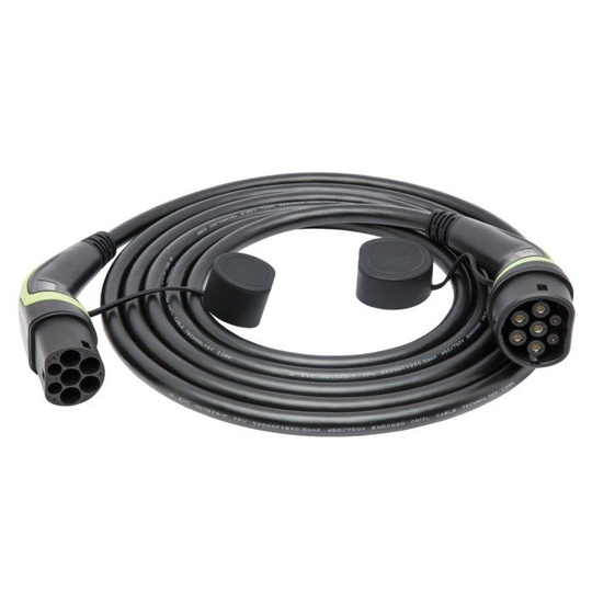 Luxorparts BEV Typ 2 Laddkabel för elbil 22 kW 3 fas 5 m