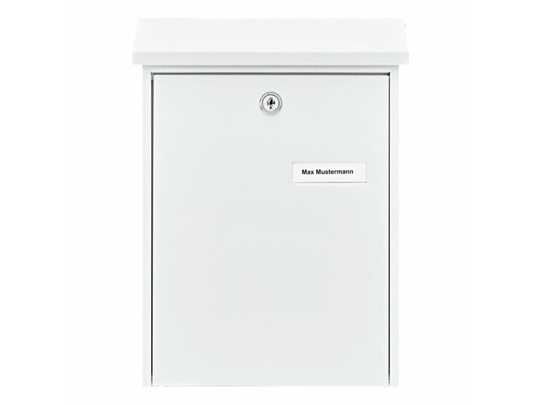 BURG-WÄCHTER Daily 5861 W, Vægmonteret postkasse, Stål, Hvid, Lodret, Nøgle, 1 stk