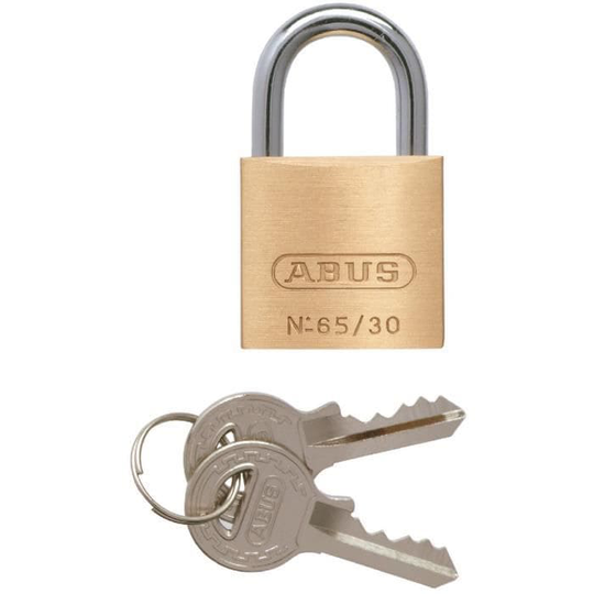 Abus serie 65 nyckellöst mässingshänglås - Schackel 29,5 mm - Längd 50 mm