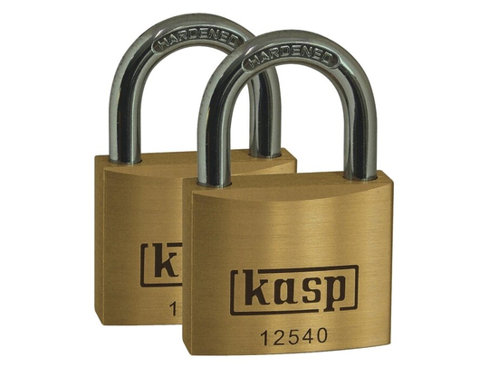 Kasp K12540D2 Hængelås 40 mm Identiske Gyldengul Nøglelås