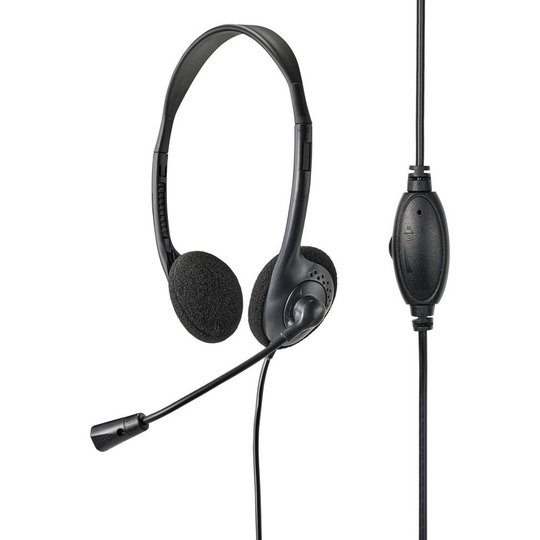 Renkforce RF-HS-150 Datorer On-ear headset Volymkontroll Svart