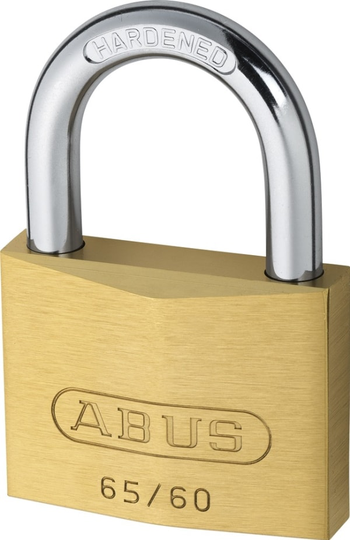 ABUS 65/60 KD, Konventionellt hänglås, Tangentlås, Olika låsning, mässing, mässing, Härdat stål