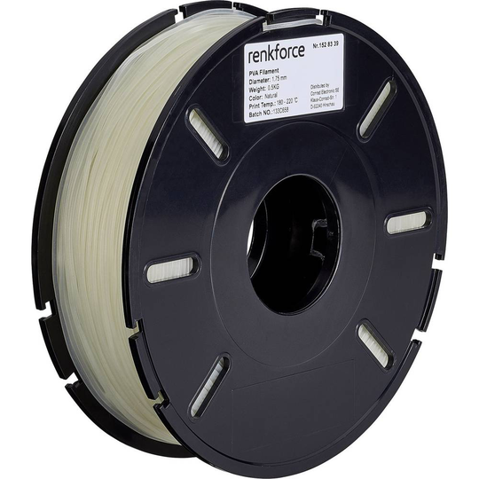 Renkforce 01.04.05.5101 3D-skrivare Filament PVA-plast 1.75 mm Transparent 500 g