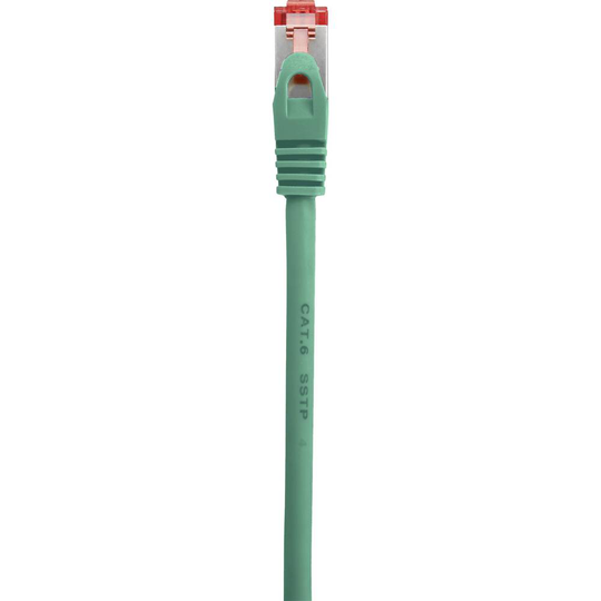 Renkforce RF-3432110 RJ45 Nätverk Anslutningskabel CAT 6 S/FTP 25.00 cm Grön med låsskydd, guldpläterad kontakt, Flamskyddsmedel