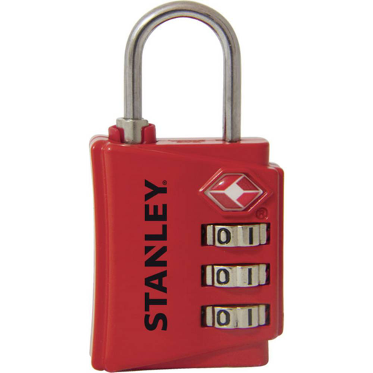 Stanley 81141 393 401 Hänglås 30 mm TSA Röd Kombination