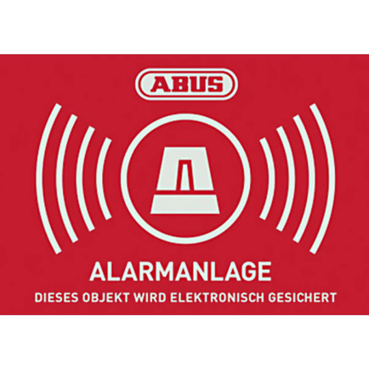 Varningsdekaler Larmsystem Språk Tyska (B x H) 74 mm x 52.5 mm ABUS AU1423