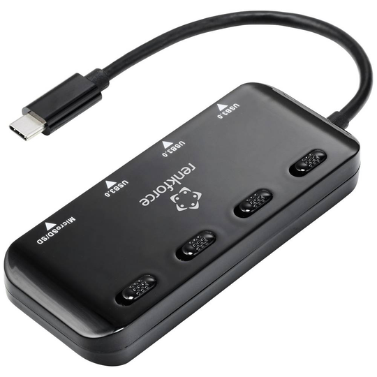 Renkforce RF-HUB-321 3+2 Port USB-Hub 3.0 Svart