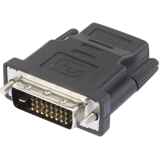 Renkforce HDMI / DVI Adapter [1x HDMI hona - 1x DVI-hane 24+1 pol] Svart
