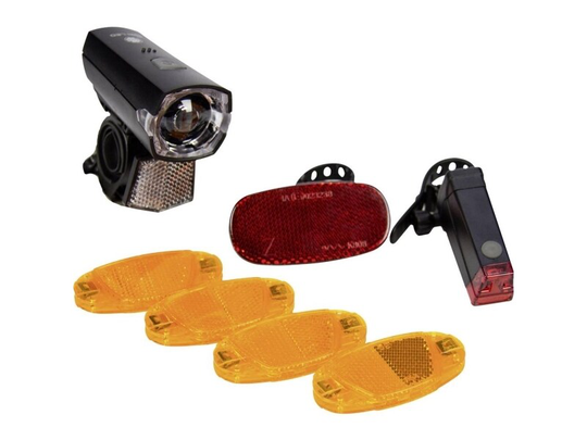 FISCHER FAHRRAD Reflektor 85345 LED (RGB) Batteridrevet Sort