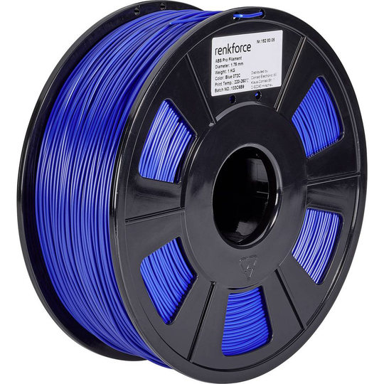 Renkforce 01.04.12.1108 3D-skrivare Filament ABS-plast 1.75 mm Blå 1 kg