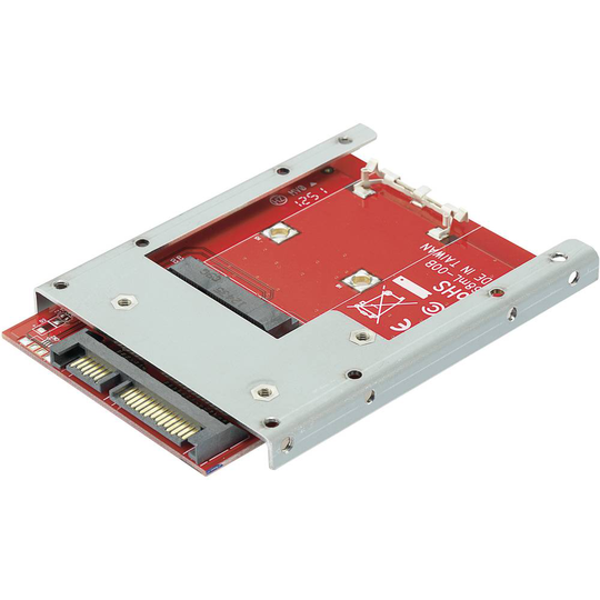 Gränssnittskonverter [1x SATA-kombi hane 7+15 pol - 1x mSATA-hane] Renkforce