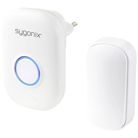 Sygonix SY-5225388 Trådlös dörrklocka Komplett set batterilös, med blixt