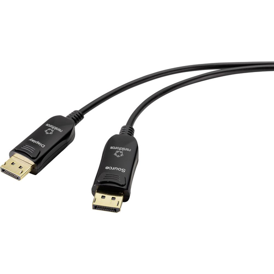 Renkforce RF-4598012 DisplayPort Anslutningskabel 50.00 m Svart