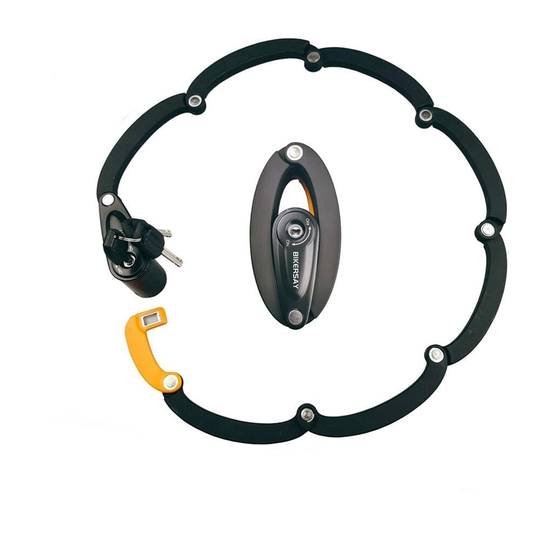 Vikbar cykellås - cykellås - Slot - Skydd - Lämplig för alla cykelar - Anti -Theft - Safety - Chain Lock - Svart