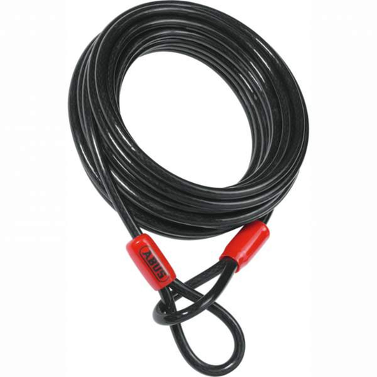 Abus Cobra Wire, Kabellås, ø 8mm x 200cm, Svart