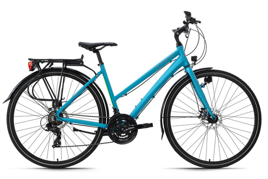 Trekking bike women 28 '' Antero blue aluminum frame frame size 53 cm KS Cycling