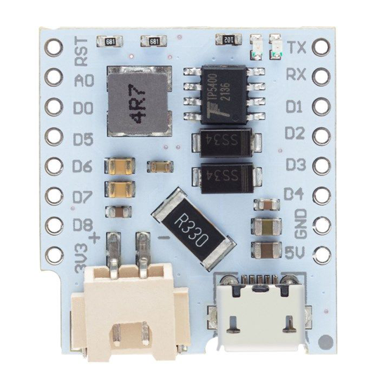 Luxorparts Batterimodul till D1 Mini Utvecklingskort